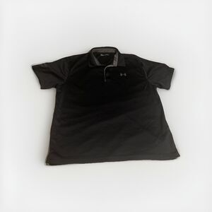 Under Armour Polo Shirt Adult XL Dri Fit Black Golf Performance Mens West Rock